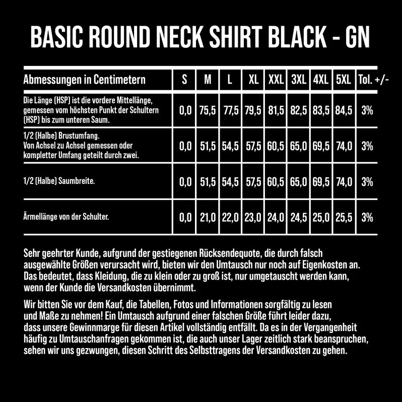 Basic Round Neck Shirt Black - GN