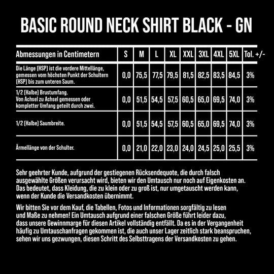 Basic Round Neck Shirt Black - GN