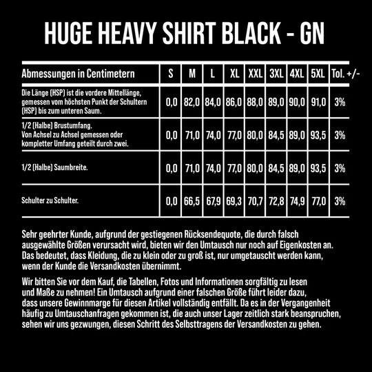 Huge Heavy Shirt Black - GN