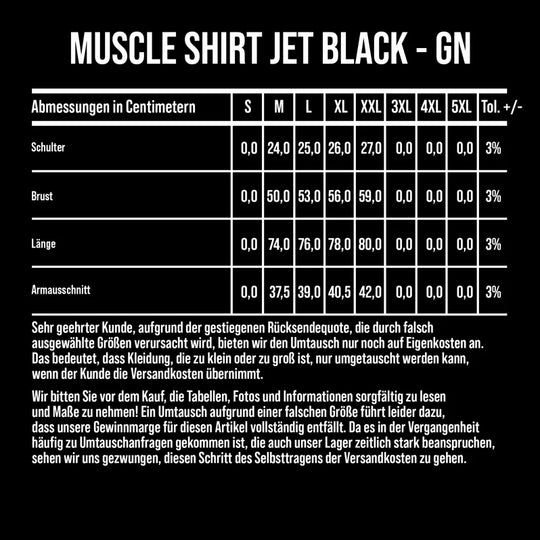 Muscle Shirt Jet Black - GN
